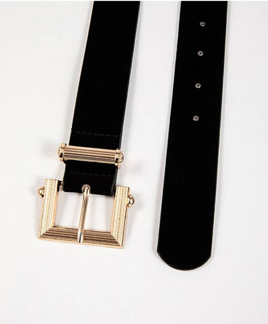 Gold buckle belt
